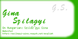 gina szilagyi business card